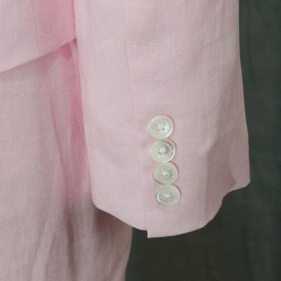 💥HP! Pink linen Ralph Lauren suit 12 reg / 14P. ⚜️ - Picture 5 of 9